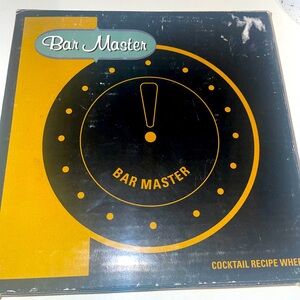RESTORATION HARDWARE cocktail drink WHEEL recipes Bar master stainless steel NEW